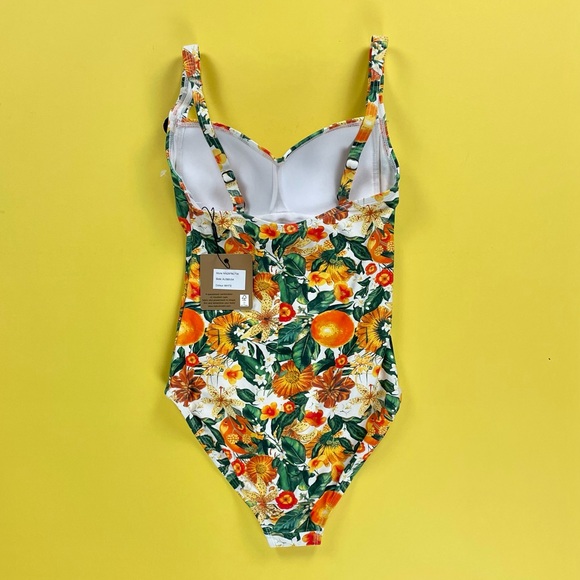 Nip Tuck Swimsuit Orange Tropical size - Picture 2 of 3